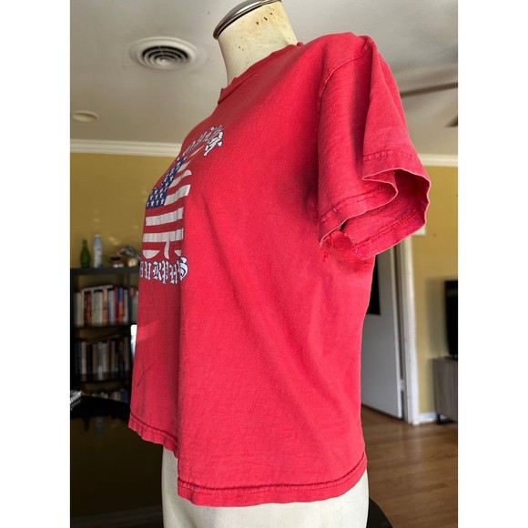 RARE Vtg Dropkick Murphys Try Burning This One USA Flag Irish Clover Band Tshirt - Picture 7 of 12